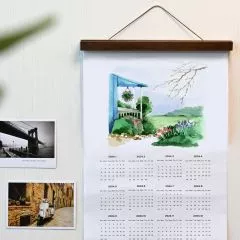 實木軸掛曆海報